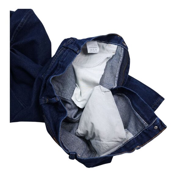 Rustler Mens 33 X 30 Straight Leg Jeans 100% Cotton Heavyweight Blue Denim - Picture 6 of 7